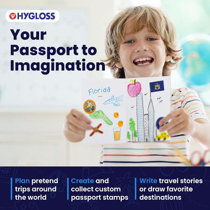 Hygloss Products Blank Passport Book - Fun Pretend Activity for Kids - Great for Classrooms & Parties - Imaginary Travel - Little Travelers Pocket Journal - 24 Blank Pages - 4 ¼” X 5 ½” - Pack of 24 Books