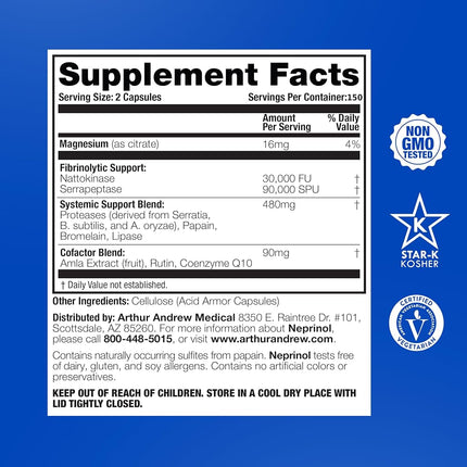 Arthur Andrew Medical Neprinol Capsules, 300 Count
