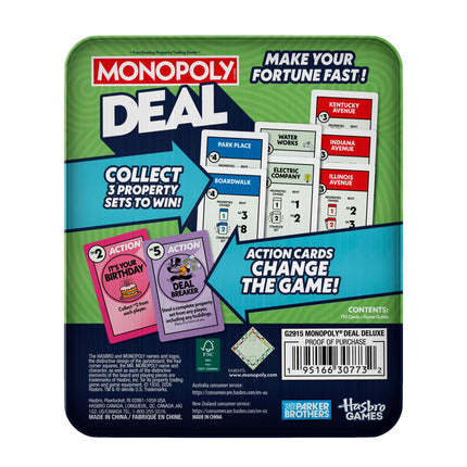 Hasbro Monopoly Deal Tin