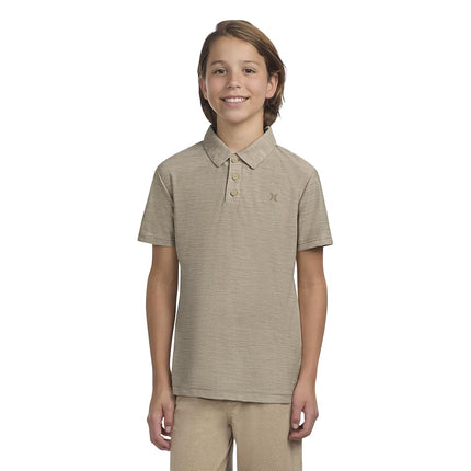 Hurley Boys' Performance Polo Shirt, Rattan Heather, 7