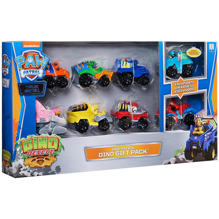 PAW PATROL La 6059296 Set of 8 True Metal Dino Rescue Vehicles Mission Dino Metal Toy for Children Aged 3+