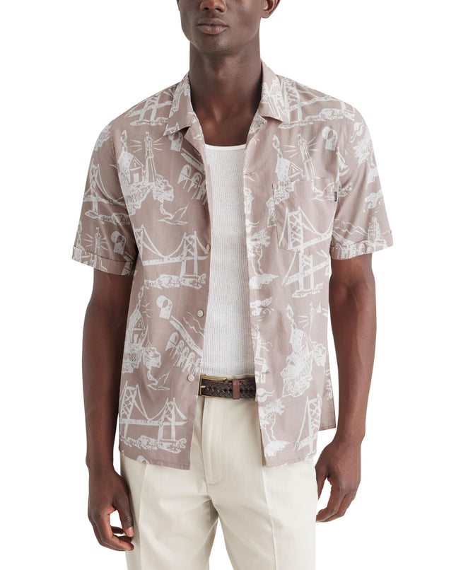 DOCKERS Mens Short Sleeve Camp Collar Shirt (Regul