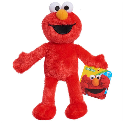 Just Play Sesame Street Friends 8-inch Elmo Sustainable Plush Stuffed Animal, Kids Toys for Ages 18 Month, Red