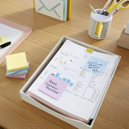 Post-it Greener Notes, 3x3 in, 24 Pads, America's #1 Favorite Sticky Notes, Sweet Sprinkles Collection, Pastel Colors, Clean Removal, 100% Recycled Material (654R-24CP-AP)