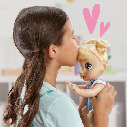 Baby Alive Crawl 'n Play Harper Hugs Electronic Crawling Baby Doll Set, Blonde Hair, Kids Toys for Girls & Boys 3 Years & Up, 27 cm/10.75 inches