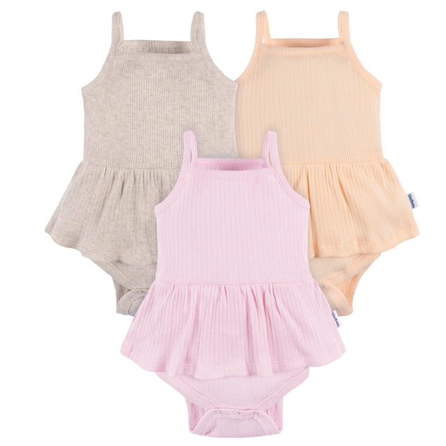 Gerber Baby Girls Sleeveless Skirted Onesies Bodys