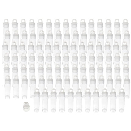 The Beadsmith Clear Plastic Tubes 2" Long 9/16" Diameter Caps for Hanging Friction Use for Beads, Bath Salts, Wedding Gifts and