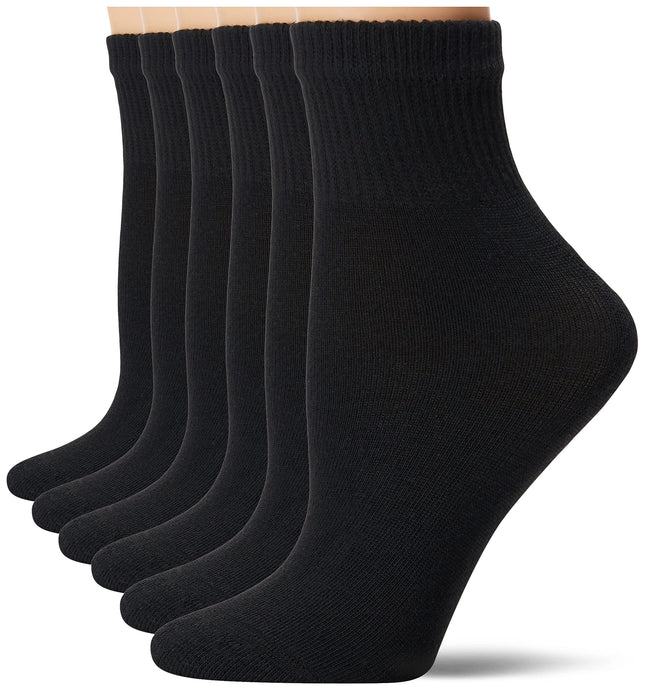 Hanes Women`s Ultimate 6-Pack Ankle Socks, 5-9, Bl