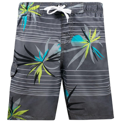 Kanu Surf Bañador de playa Echo de secado rápido UPF 50+ para niños, Bellaire Charcoal, 3T