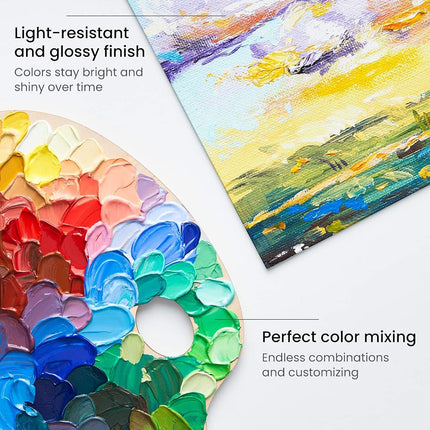 ARTEZA Acrylic Paint, A719 Pearl Electric Blue, 16.9 fl oz, 500ml Jar, Opaque, Quick-Drying, Acrylic Paints for Painting on Canvas