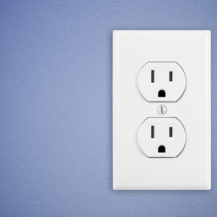 GE 5 Pack Duplex Grounding Socket in Wall Socket, Tamper-Proof, 3 Pin Plug, Easy to Install, 15 Amp, UL Listed, White, 41869