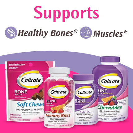 Caltrate 600+D3 Plus Minerals Calcium & Vitamin D3 Supplement (165-Count Tablets)