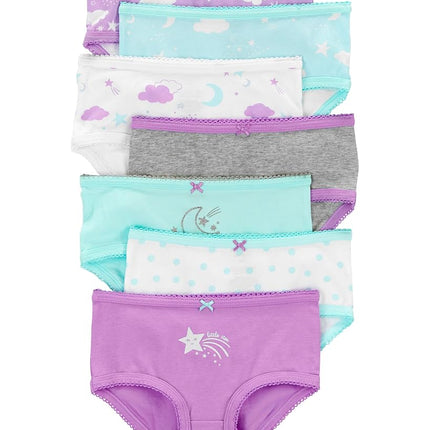 Carter's Little Girls Stretch Cotton Underwear 7 P