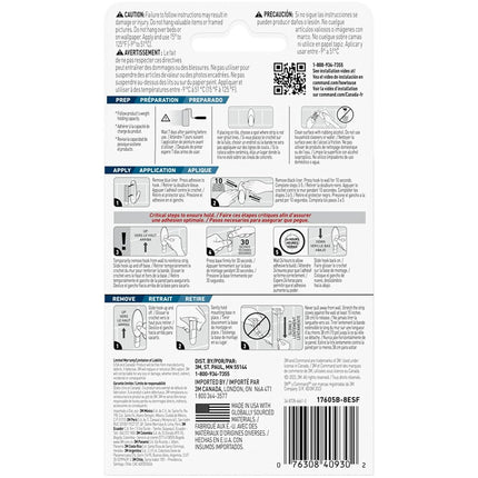 Command Large Water-Resistant Refill Strips, 4-Strip