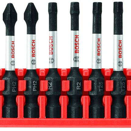 BOSCH CCSV208 8-Piece Assorted Set 2 in. Impact Tough Phillips, Square, and Torx Power Bits with Clip for Custom Case System