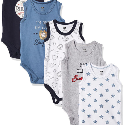 Hudson Baby Unisex Baby Cotton Sleeveless Bodysuit