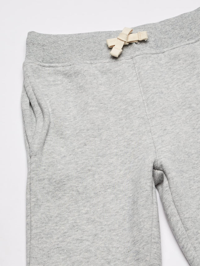 Nautica Boys - Pantalones deportivos básicos de forro polar, cintura elástica con cordón ajustable, mezcla de algodón supersuave, gris, 18-20