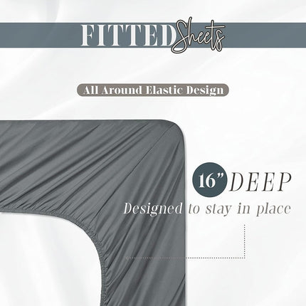 Elegant Comfort 1500 Premium Hotel Quality 1-Piece Fitted Sheet, Softest Quality Microfiber-Deep Pocket up to 16 inch,Wrinkle and Fade Resistant, Twin/Twin XL, Dusty Rose