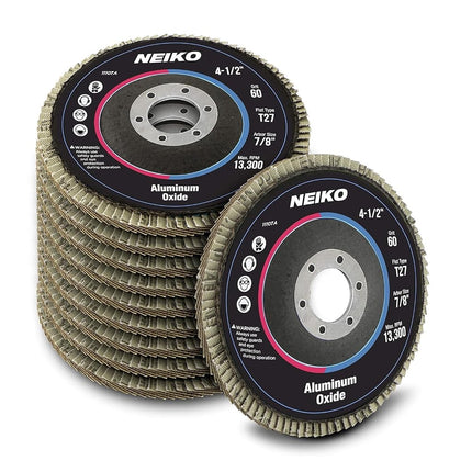 NEIKO 11107A 10 Pack Aluminum Oxide Flap Discs 4-1