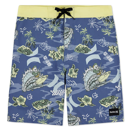 Hurley Boys' Board Shorts, azul Shoreline, 10