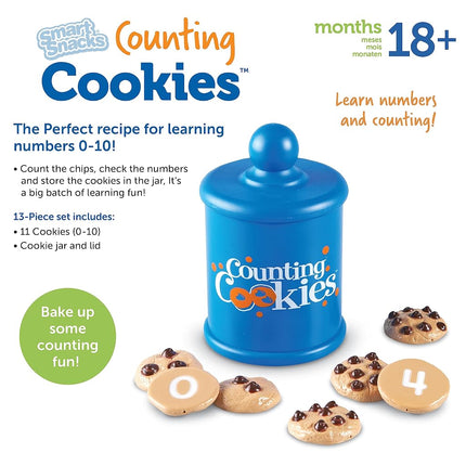 Learning Resources Smart Snacks Counting Cookies, Ages 2+, Early Maths Skills, Number Recognition and Imaginative Play, Cookie Jar Storage