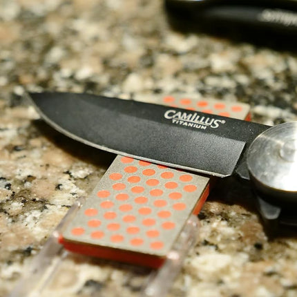 DMT F70F Diamond Mini-Sharp Sharpener Fine Knife, Red
