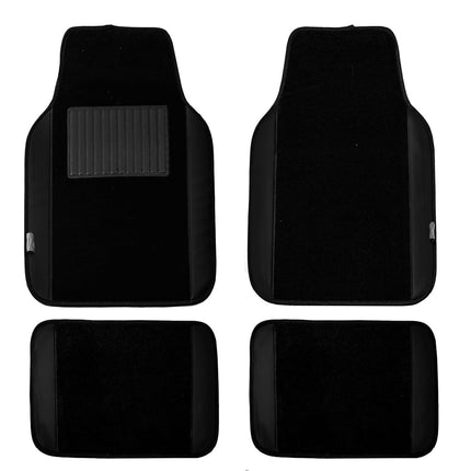 FH Group Car Floor Mats - Carpet Floor Mats for Cars, Universal Fit Automotive Floor Mats, All Purpose Car Floor Mats, Carpet Protector Mat for Most Sedan, SUV, Truck Floor Mats Black