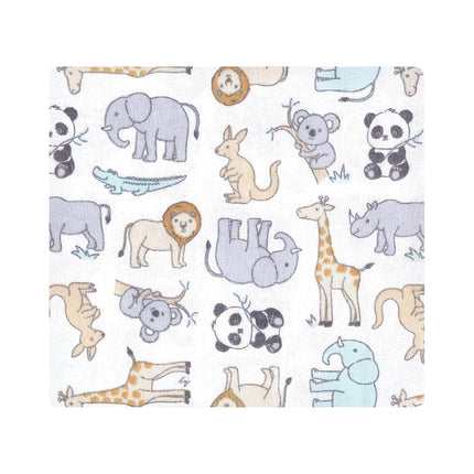 Hudson Baby Unisex Baby Algodón Franela Mantitas de Recibir Paquete, Canguro, Talla Única