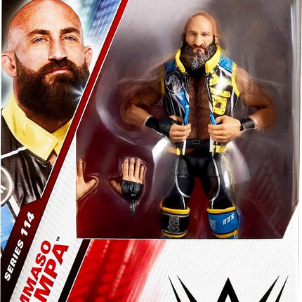 Mattel WWE Elite Action Figure & Accessories, Series #114 6-inch Collectible Tommaso Ciampa with 25 Articulation Points & Swappable Hands