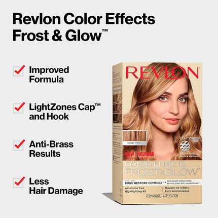 Revlon Rev Color Effects Frost & Glow All-in-1 Easy Hltng Kit Honey, Honey, 0.5 Pound