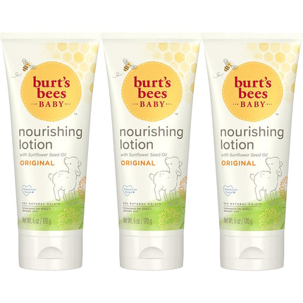 Burt's Bees Baby Bee Nourishing Lotion, Original, 6 Ounce (Pack of 3) by Burt's Bees