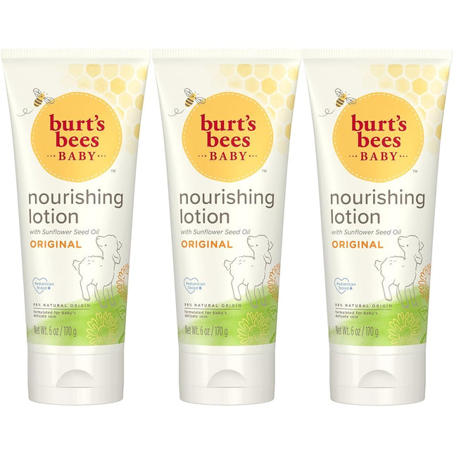 Burt's Bees Baby Bee Nourishing Lotion, Original, 6 Ounce (Pack of 3) by Burt's Bees