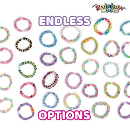 Rainbow Loom: AutoLoom Creation Case - DIY Bracelet Craft Kit, 9000 Rubber Bands, 50 Colored Beads, 3 Sticker Sheets, Jewelry Activity Set, Kids 7+