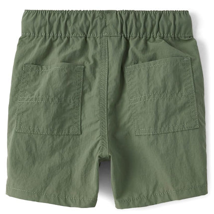 The Children's Place Baby Boys' and Toddler Quick Dry Pull on Cargo Shorts 3", Greenwich, 3T