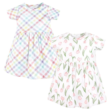 Hudson Baby Baby Girls' Cotton Dresses, Pink Tulip
