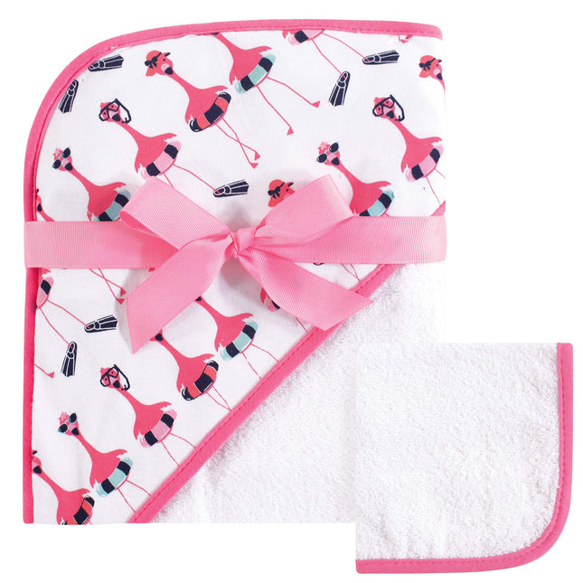 Hudson Baby Unisex Baby Cotton Hooded Towel and Wa