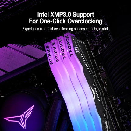 TEAMGROUP T-Force Delta RGB DDR5 32GB (2x16GB) 6400MHz (PC5-51200) CL40 for Z690 Desktop Computer - FF3D532G6400HC40BDC01