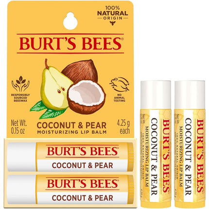 Burt's Bees Coconut and Pear Moisturizing Lip Balm, 0.15 oz