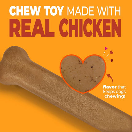 Nylabone Strong Chew Original Bone Dog Toy Made with Real Chicken