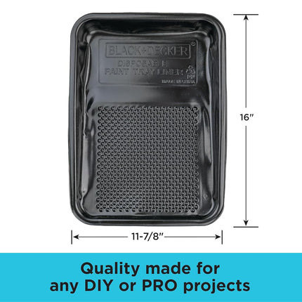BLACK+DECKER 32362 Liner-10 Pack: Convenient Disposable Liners for Easy Cleanup-Compatible with Standard Trays-Ideal for DIY Projects and Professional Painting Jobs, Brown