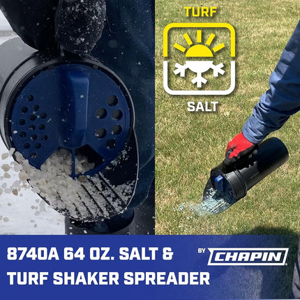 Chapin, Shaker Spreader for Turf Salt, Load Capacity 4 lb, Max. Spread Width 3 ft, Model# 8740A
