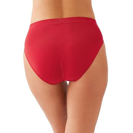 Wacoal Women's B-Smooth Seamless Full Coverage Hi-Cut Brief Panty, 834175 Rose Dust, 2X, Equestrian Red, S
