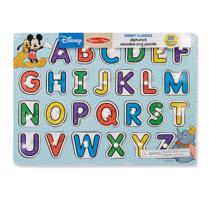 Melissa & Doug Disney Classics Wooden Alphabet Peg Puzzle by Melissa & Doug