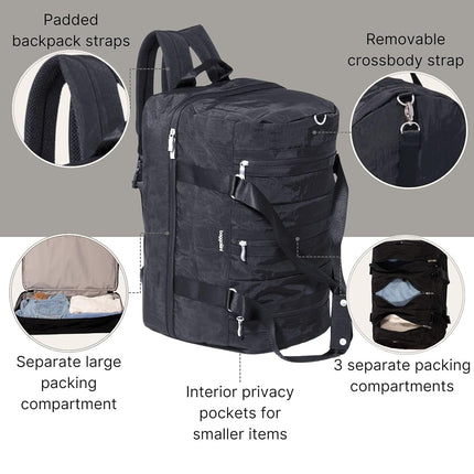 Bolsa de lona convertible Baggallini Multizip, azul marino, talla única