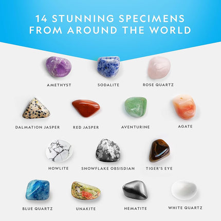 NATIONAL GEOGRAPHIC Premium Polished Gemstones - 5 Pounds of 1/2-Inch Stones and Crystals, Use for Aquarium Gravel, River Rock, Pebbles for Plants, Vase Fillers, STEM Rock Collections for Kids