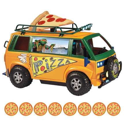 Teenage Mutant Ninja Turtles: Mutant Mayhem Pizza Fire Delivery Van. Ideal present for boys 4 to 7 years and TMNT fans!