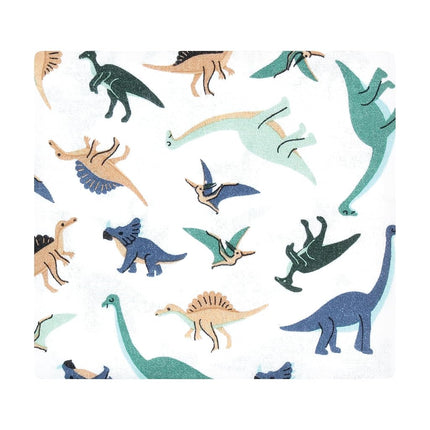 Hudson Baby Unisex Baby Cotton Rich Flannel Receiving Blankets 4-Pack, Dino Friends, One Size