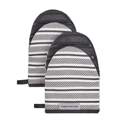 KitchenAid Albany Mini Oven Mitt 2-Pack Set, Onyx 