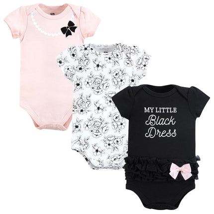 Lot de bodys en coton Hudson Baby unisexe pour bébé, motif Toile Noir, 12-18 mois