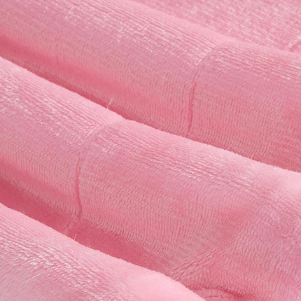 Elegant Comfort Ultra Soft Reversible Flannel Sherpa Blanket - Cozy Silky Fleece Throw for Couch, Bed - Plush Fuzzy Warm Winter Blanket for Gift, Twin XL, Light Pink